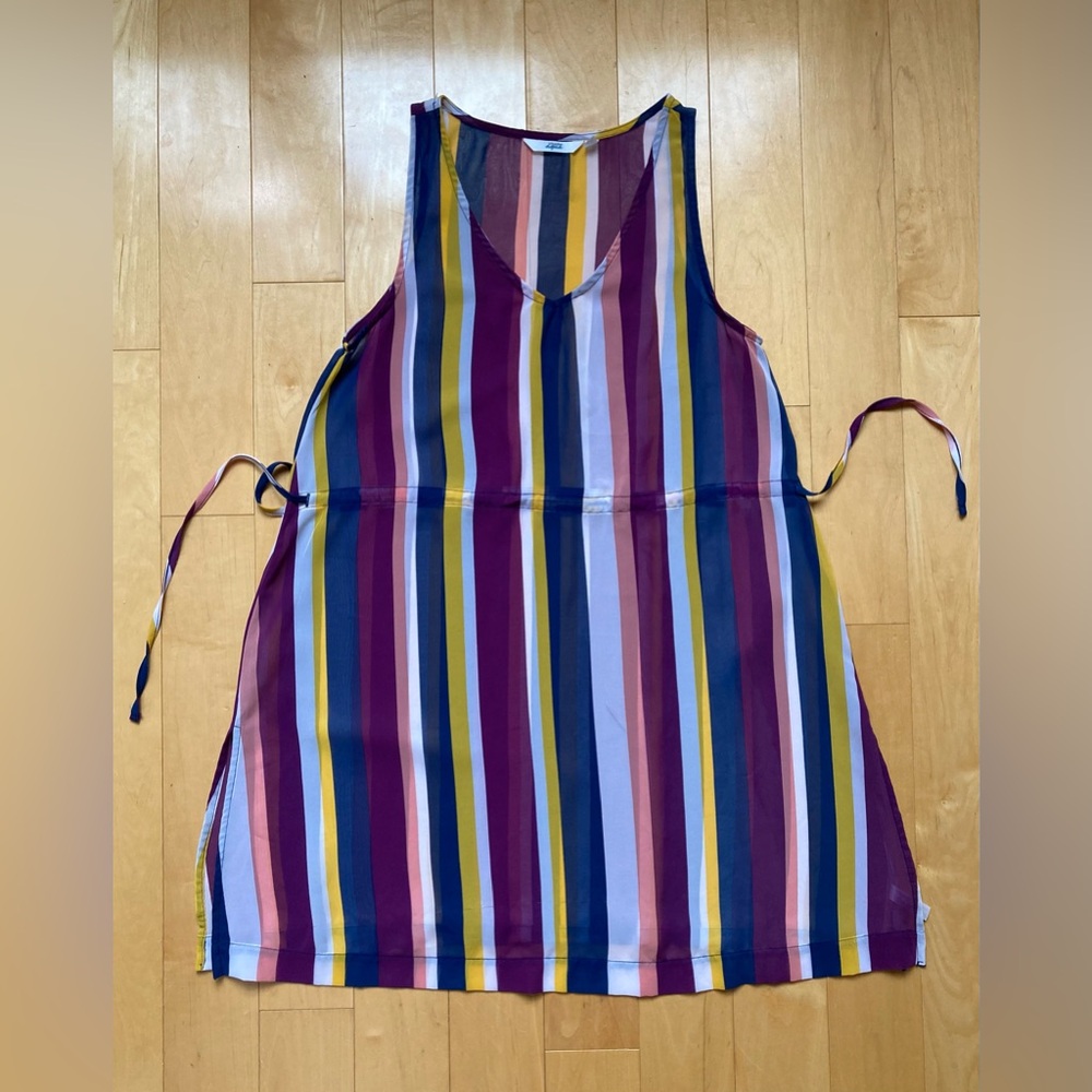 La Vie En Rose Multicolor Striped Beach Cover Up